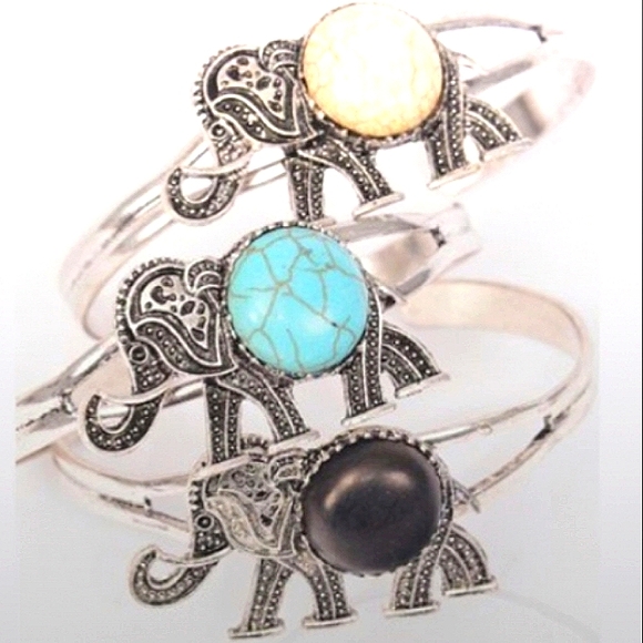 Silver Large White Stone Elephant dangle Earrings cute trendy  Fashion J… - Picture 2 of 10